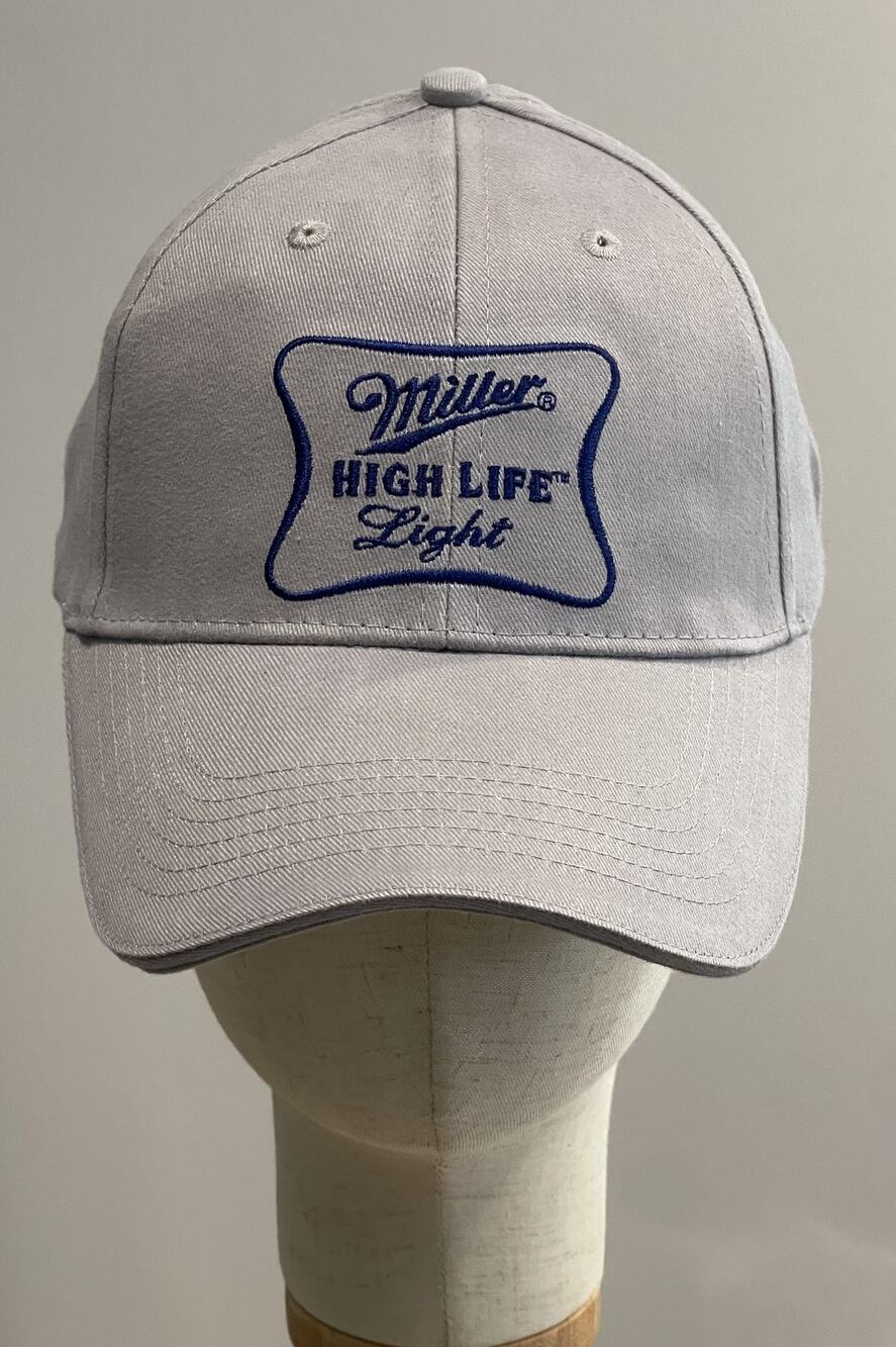 ACME Hat Cap Baseball Mens One Size Gray Miller High Life Light Embroidered Beer